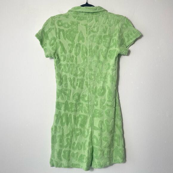 Jaded London Lime green Towelling Playsuit romper size 4 - Picture 4 of 6